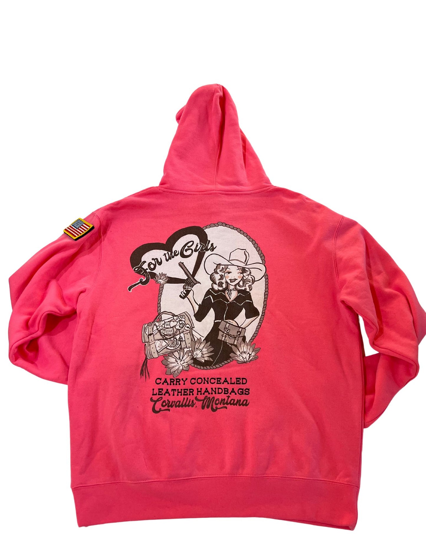 "For the Girls" Pink Sweatshirt Size Large