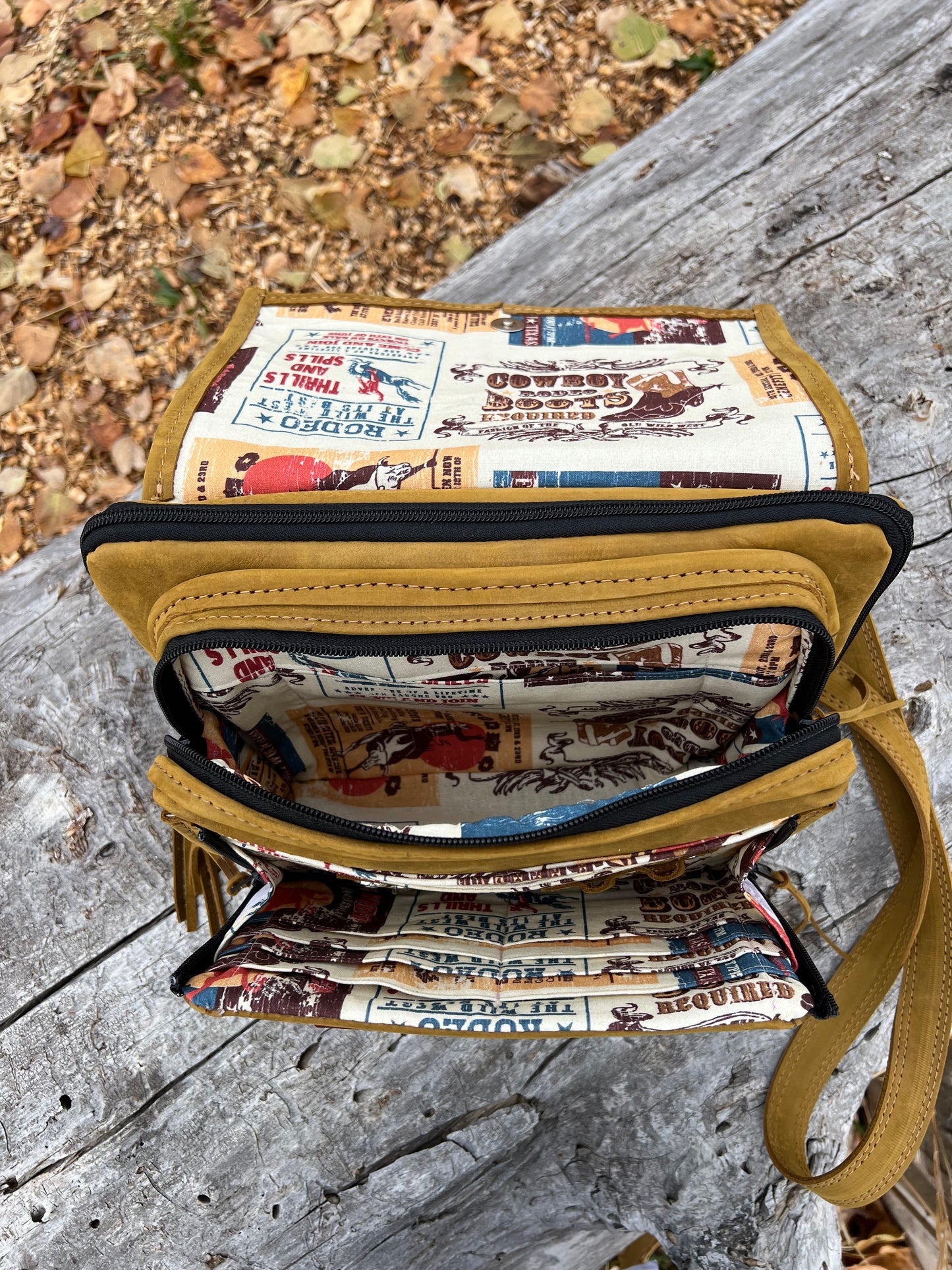 Montana Patch and Pin Leather Carry Concealed Bag Large